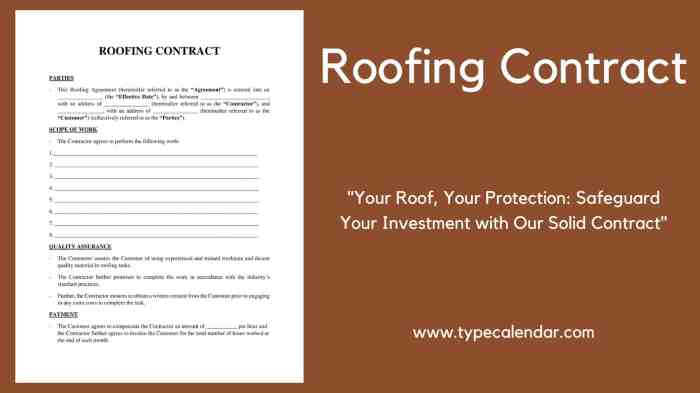 Free Printable Roofing Contract Template [PDF, Excel, Word] Examples ...